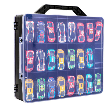 Toy Car Storage Organizer Case For Hot Wheels Car - Double Sided Display Carrying Container Holder For Matchbox Cars, Lol Surpri