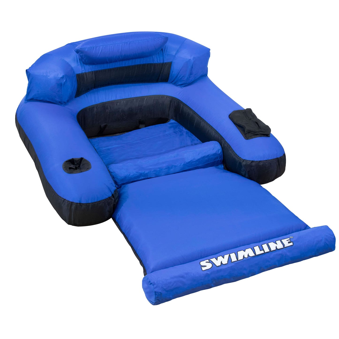 Big Joe Shaka Sling XL Pool Float, Ripple Blue, Doubled-Sided Mesh, Quick Draining Fabric, No Inflation Needed