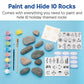 Creativity for Kids Holiday Hide & Seek Rock Painting Kit, Paint & Hide 10 Rocks, Holiday Crafts For Kids