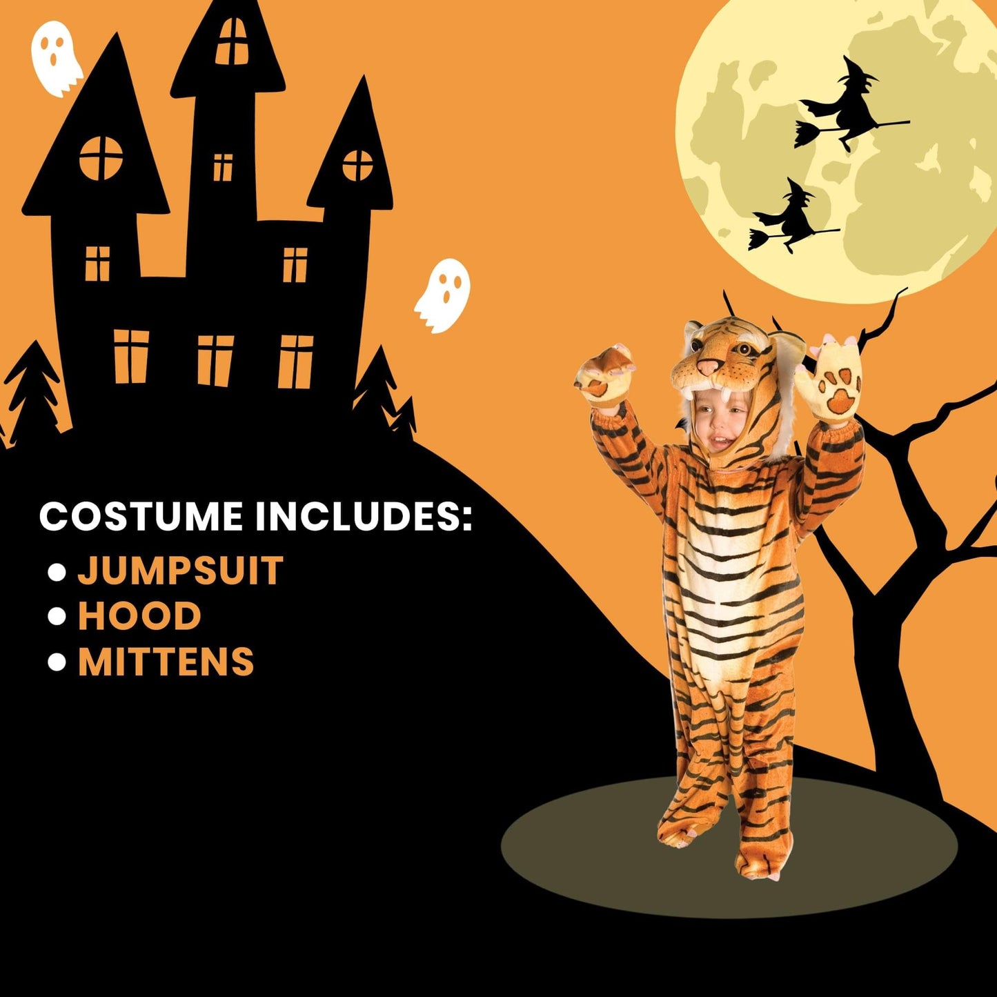 Tiger Costume In Brown Size: Small