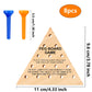 Haconba 8 Packs Wooden Triangle Peg Games Family Wooden Board Game Learning Puzzles Strategy Toy for Travel Gathering Teens mature-themed