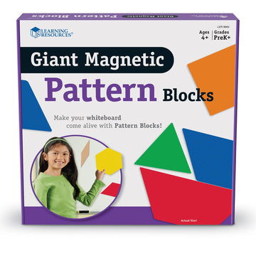 Learning Resources Giant Magnetic Pattern Blocks, Multi, 6 W In (Ler9863)