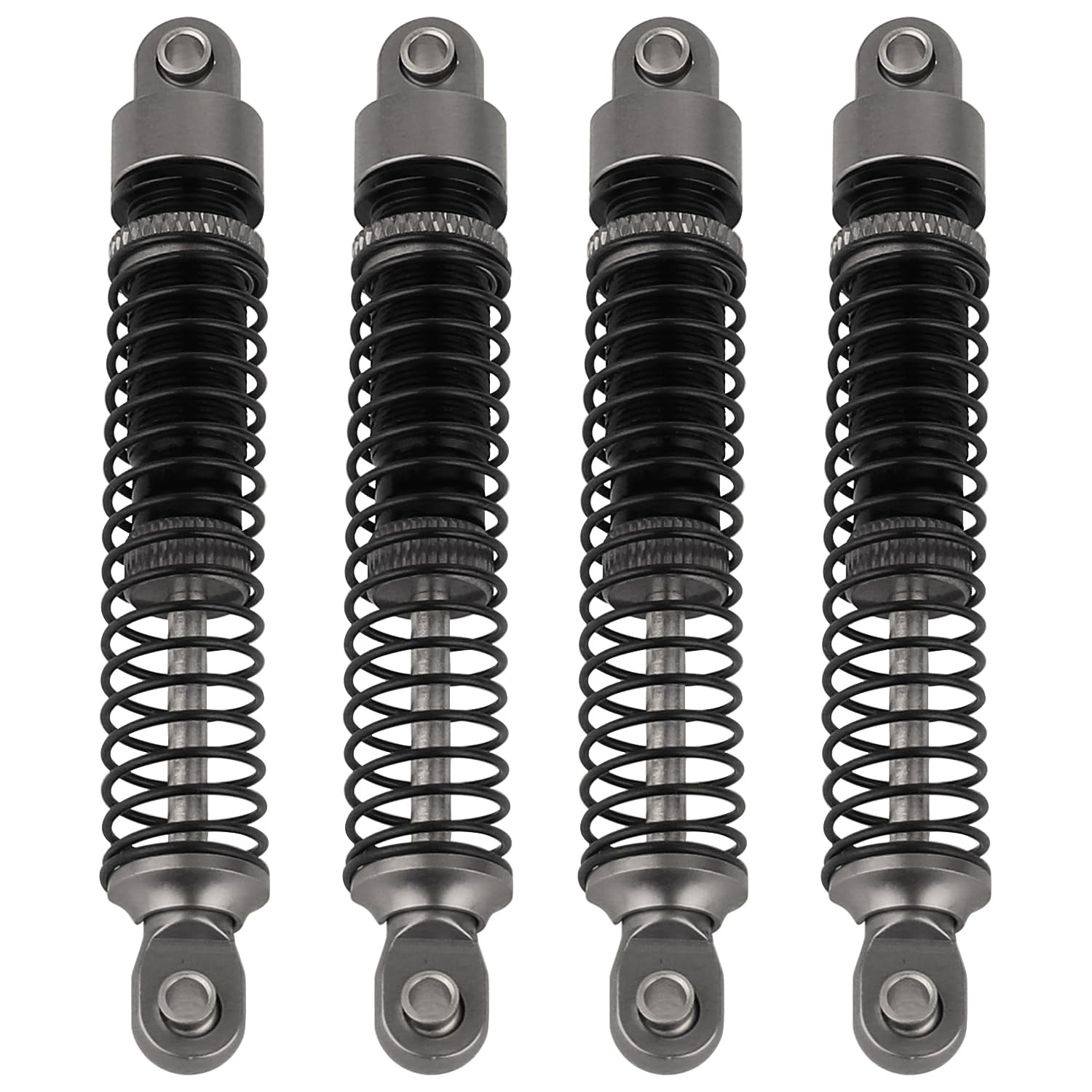 RZXYLRC 4PCS 65mm Aluminum Shocks Absorbers Oil Threaded Damper for 1/18 RC Crawler TRX4M TRX-4M Bronco Defender K10 Upgrade Par