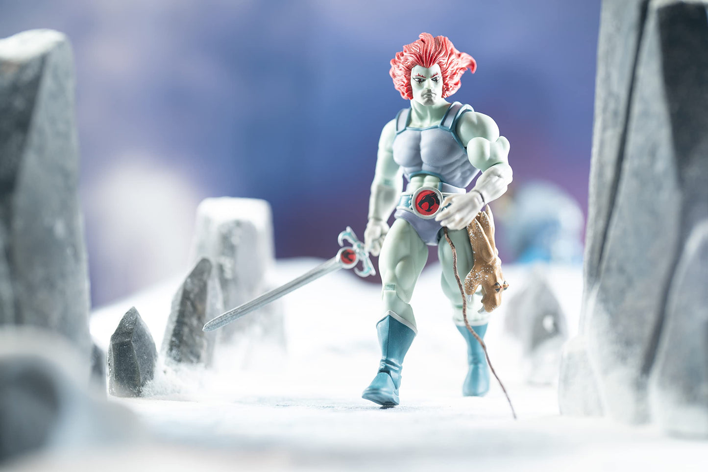 Super7 Ultimates! Thundercats Lion-O (Hook Mountain Ice) - 7' Thundercats Action Figure With Accessories Classic Cartoon Collectibles And Retro Toys