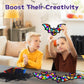 QOUBAI 32 Sets Halloween Bats Suncatchers Craft Kit DIY Window Stained Glass Effect Halloween Bats Paper Crafts Home School Clas