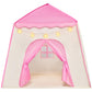 Joyin Pink Princess Tent For Girls With Led Star Lights-Indoor & Outdoor Large Playhouse Kids Castle Play Tent For Children Indoor And Outdoor Games