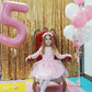 Pearlescent Pink 5 Balloon, Number Balloons 40 Inch, 5Th Birthday Balloon Decorations, Pastel Pink Party Supplies, 5 Number Ball