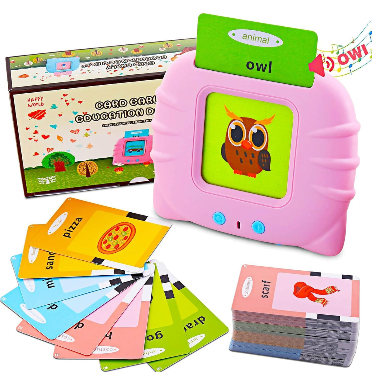 Royaldeals Toys Talking Flash Cards Learning Toy  Interactive Educational Flashcards For Kids, Develops Vocabulary, Memory & La