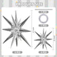 Toniful 8 Pcs Silver Star Foil Balloons Large Star Balloons Silver Explosion Star Mylar Balloons For Party Backdrop Christmas Ne