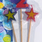 Number Birthday Cake Candles / Toppers / Decorations / Kit / 3 Piece Set / Number 2