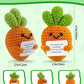 Jelutar Mini Funny Positive Potato, 3 Inch Knitted Doll With Positive Card For Cheer Up Gifts And Party Decorations, Cute Positive Potato Crochet Doll For Birthday Gifts (Positive Carrot)