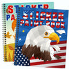 Omgouue 2Pcs 4Th Of July Patriotic Crafts For Kids Ages 4-8 Sticker Paint Books Gift Party Create 20 Pictures（Sticker Sheets Are Separate）