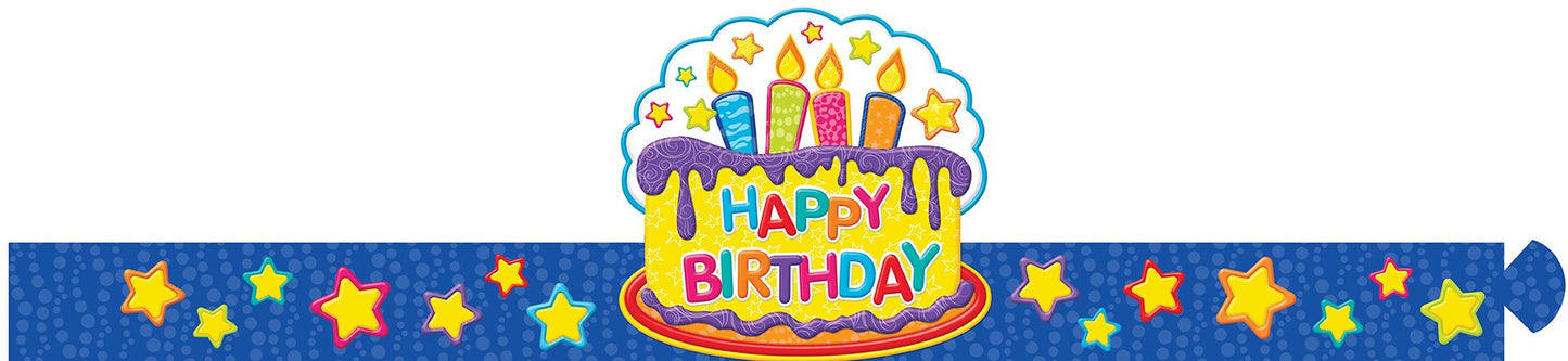 Eureka Classroom Supplies Happy Birthday Paper Party Hat, 32 pcs