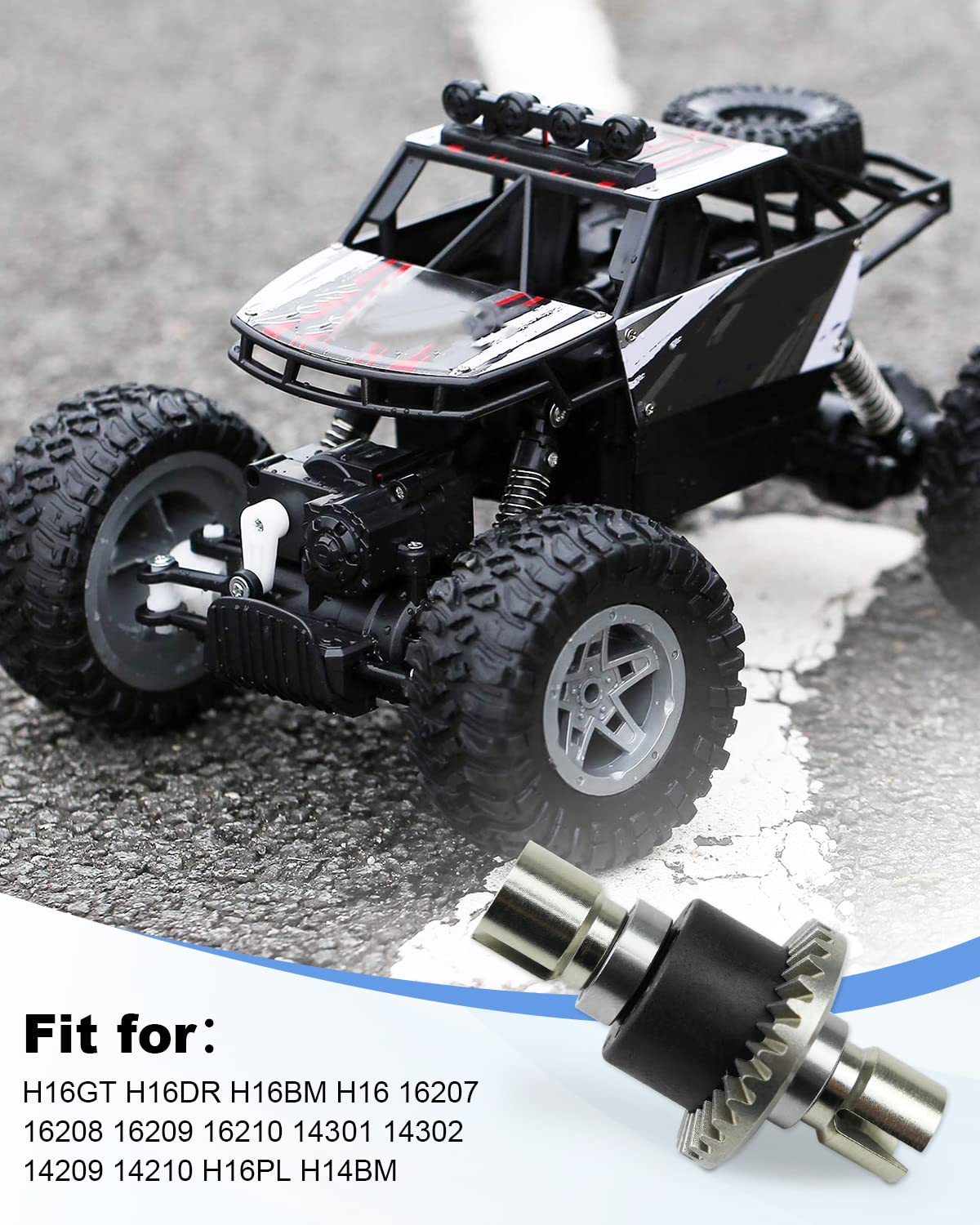 Fit for Hyper GO All Scale RC Car Upgrade Accessories Powder Metallurgy Differential Replacement 16420Y RC Vehicle Differentials