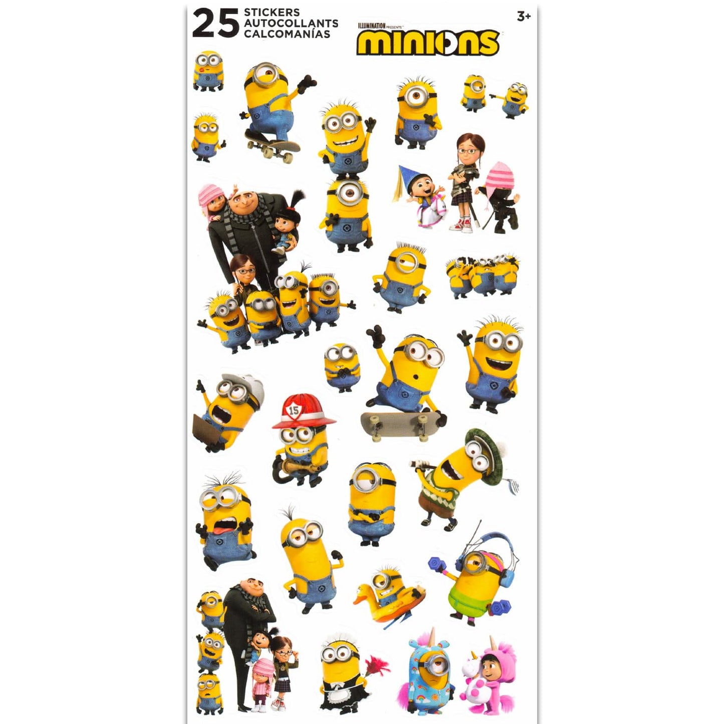 Minions Party Favors for Boys & Girls Bundle ~ 12 Pack Despicable Me Sticker Sheets for Kids Birthday Party Goodie Bags | Despic