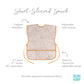 Bumkins Toddler Smock Bib - Reusable Waterproof Arts & Crafts Apron, Soft Polyester, Boho Beige, Ages 3-7, Model UA-132