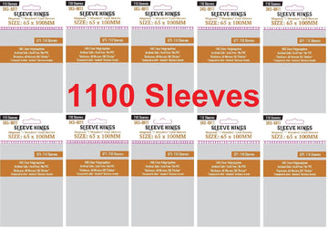 Sleeve Kings Magnum ''7 Wonders'' Card Sleeves 65 X 100 Mm (10X110 Pack, 1100 Sleeves)
