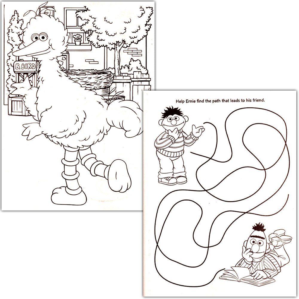 Sesame Street Ready, Set, Color! Coloring and Activity Book with 30 Stickers 144 Pages