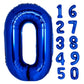 40 Inch Giant Navy Blue Number 0 Balloon, Helium Mylar Foil Number Balloons For Birthday Party, Birthday Decorations For Kids, A