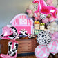 Kwuz Western Cowgirl Balloons Pink Party Decorations, Retro Horse Cowgirl Hat Boot Balloons Girls Western Theme Rodeo Birthday P