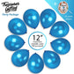 Treasures Gifted Metallic Royal Blue Balloons, 12 Inch Rubber, 100 Pack with Ribbon - Pearlized Dark Blue Latex Balloons