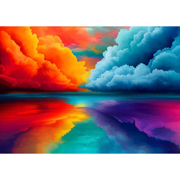Gradient Color 1000 Piece Puzzle For Adults Unique Colorful Clouds Puzzles For Adults 1000 Pieces Landscape Art Jigsaw Puzzles 1