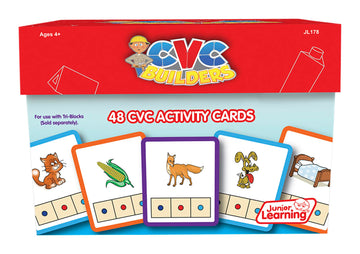 Junior Learning: Cvc Word Builders, 48 Cvc Activity Cards, Phonemic Awareness, Helps Children To Recognize And Understand Basic