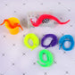 Unime 12 Pack Magic Worm Toys Wiggly Twisty Fuzzy Worms On String Trick Toys Carnival Party Favors,6 Colors