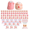 AceOrbit 24 Sets Valentines Day Resin Bean Gifts for Coworker Funny Mini Resin Beans with Valentines Day Cards Exchange Gifts Pu