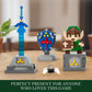 Finger Rock 4-in-1 Link Building Set, Master Sword & Hylian Shield, 1200 PCS, Green, Plastic, 3"x2"x4.02" - Game Action Figure