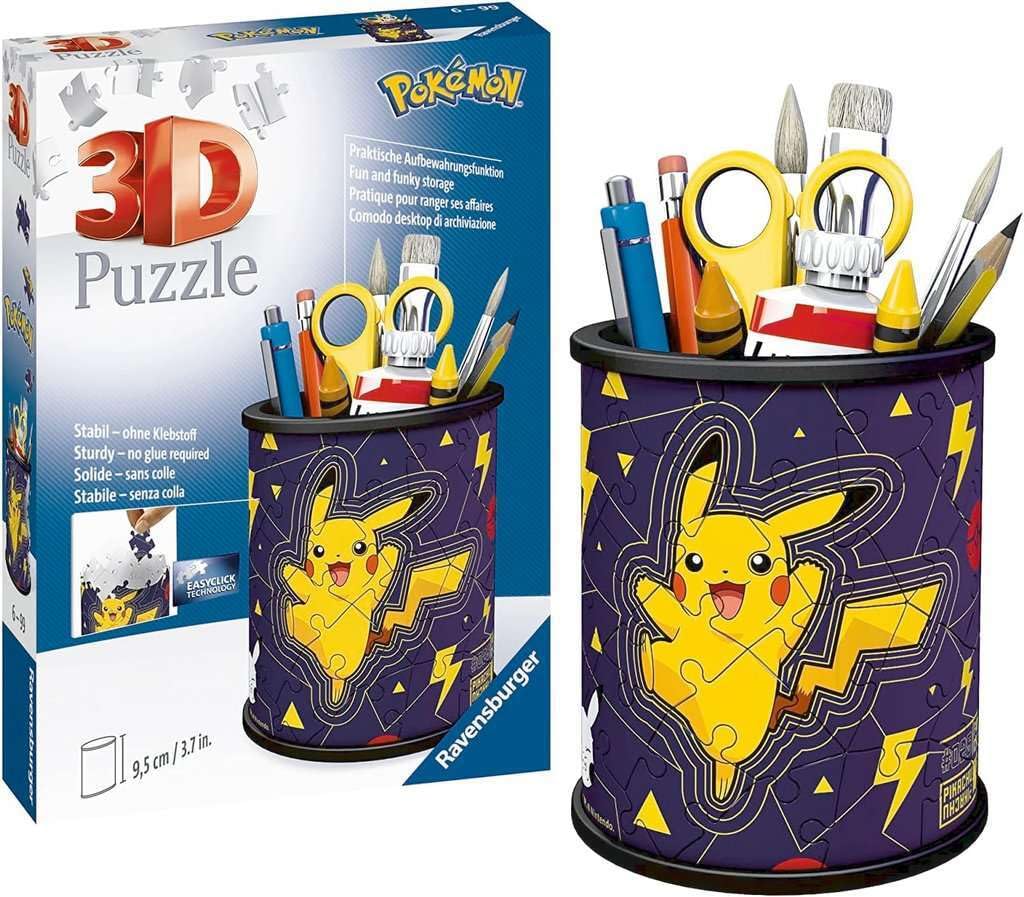 Ravensburger Pokemon Gifts - 3D Jigsaw Puzzle For Kids Age 6 Years Up - 54 Pieces - Pencil Pot - No Glue Required