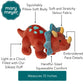 Mary Meyer 10-Inch Smootheez Red Triceratops Stuffed Animal Toy, Soft Polyester Material, Model 54402