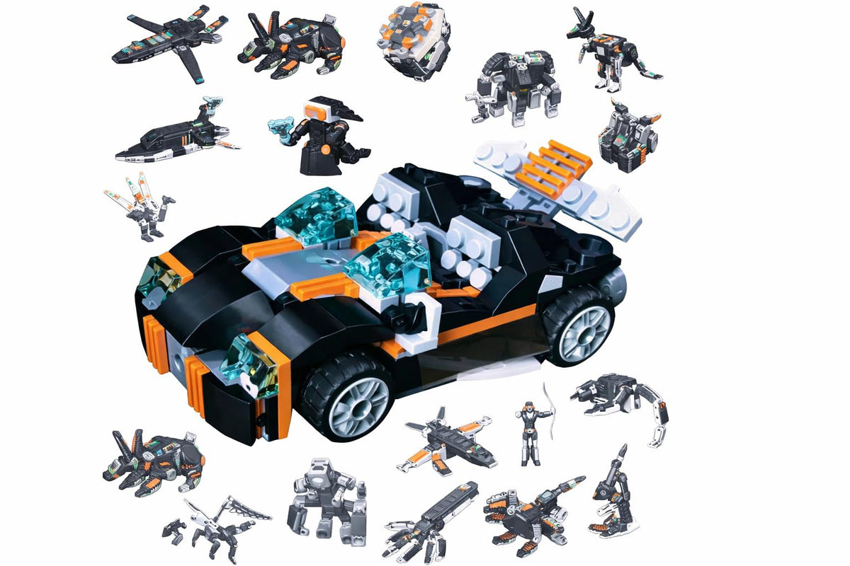 Dreamy Den 36In1 Magic Building Blocks Set | 256+ Pieces Diy Stem Toy For Kids | Build Robots Cars Jets And Ships | Creative C