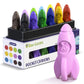 12 Rocket Crayons - Non Toxic, Washable - For Toddlers, Kids Ages 4-8 - Easy To Hold, Babys Crayons For Toddlers 3-10 Years