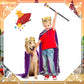 Shinymoon 3 Pcs Halloween Prince Costume For Kids King Crown Robe And Scepter Prince Costume For Boys King Prince Cosplay (Purpl