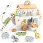 Wooden Noahs Ark Toy for Toddlers 13, Baptism Gift for Boys and Girls