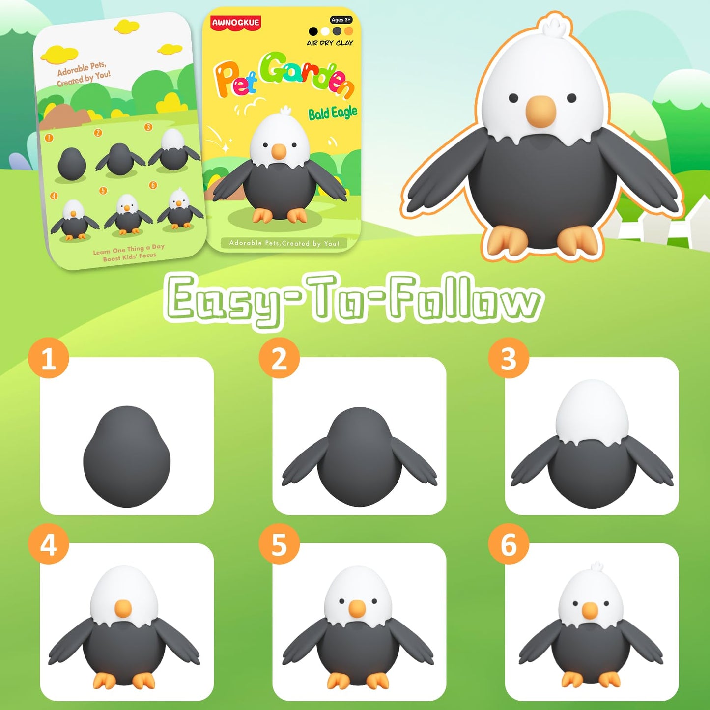 AWNOGKUE Air Dry Clay for Kids,12 Boxs Modeling Clay Kit with 5 Sculpting Tools, Safe Non-Toxic Model Magic Clay, DIY Art and Cr