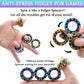 Cevioce 9Pcs Magnetic Rings Fidget Toy Set, Adhd Anxiety Magnetic Fidget Toys Adults Fidget Spinner Rings For Relief, Gifts For 8+ Year Old Teen Boy Girl B