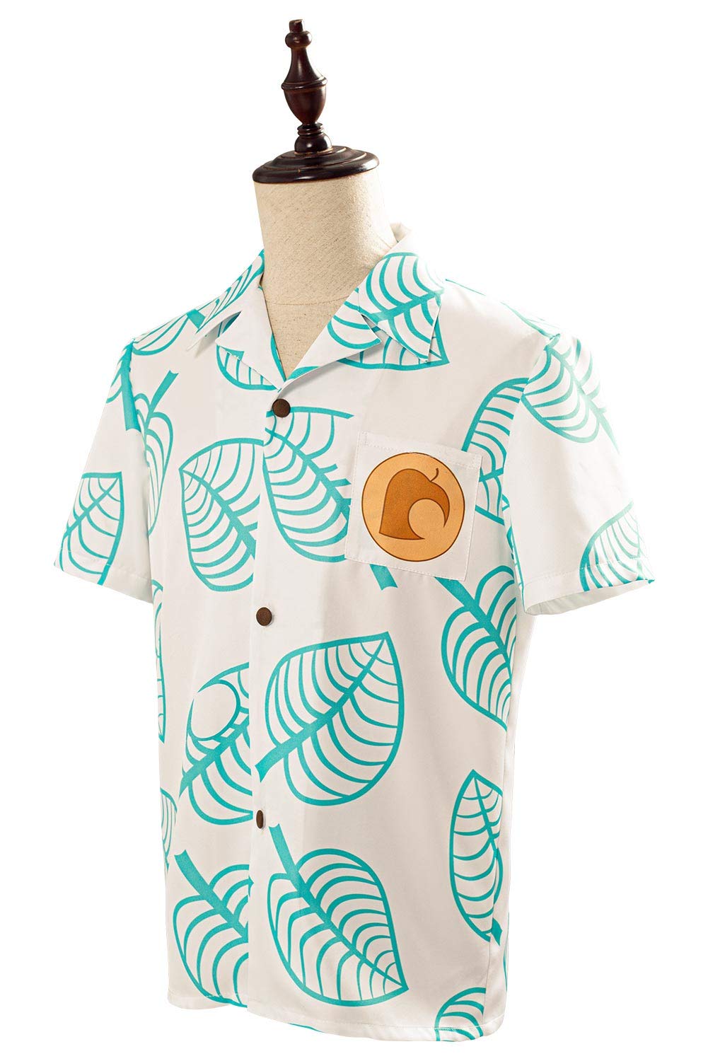 Unisex Animal Nook Tom Shirt Cosplay Costume Short Sleeve Button Up Tops,Mens,Small