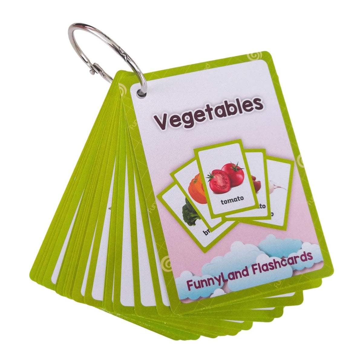 Secret Desire English Flash Cards Realistic Vegetable Flashcard For Baby Kindergarten Kids