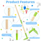 Theefun Kids Garden Tool Set: Safe Toddler Size Hoe, Rake, Shovel, Leaf Rake, Broom 5-Piece Kids Gardening Tools With Wooden Handle And Metal Head For Child Christmas Outdoor Toys Gift For Boys Girls