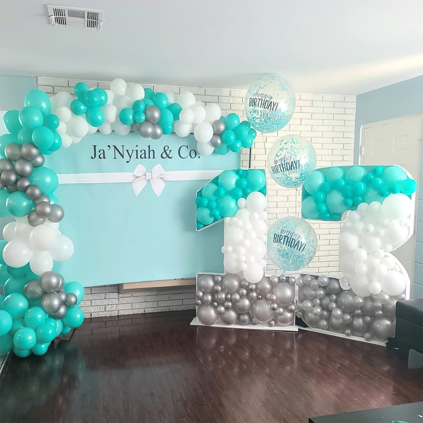 Partywoo Teal Balloons, 50 Pcs 12 Inch Teal Blue Balloons, Turquoise Balloons For Balloon Garland Or Balloon Arch As Birthday Party Decorations, Wedding Decorations, Baby Shower Decorations, Teal-Y69