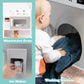 HONEY JOY Kids Kitchen Playset, 3-Piece Modular Wooden Corner Toy Kitchen Set/Refrigerator/Washing Machine & Sink, Lighted Range
