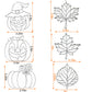 Ayhuhra 30 Sets Fall Leaf Pumpkin Suncatchers Craft Kits DIY Window Suncatchers Fall Pumpkin Arts and Crafts Activities Hallowee