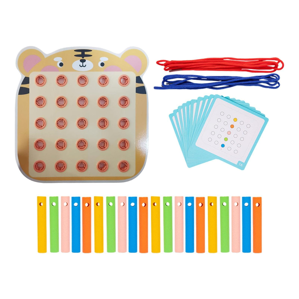 Calandis Lacing Threading Toy With Cards Travel Toy For Car Age 3 4 5 6 Airplane Tiger | Developmental Baby Toys | Toys For Baby