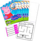 Bendon Peppa Pig Coloring Book Set - 6 Pack No Mess Books with Stickers, Ideal Party Favors for Kids