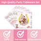 Horse Birthday Party Supplies Tableware - 96 Pcs Cowgirl Birthday Party Decorations, Horse Themed Party Paper Plates And Napkins