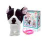 Yh Yuhung Walking French Bulldog Puppy Stuffed Animal With Remote Control Leash, Walking And Barking Bulldog On Leash Toy, Electronic Dog Toy For Kids Age 3-5