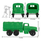 TimMee Plastic Army Men Trucks - Green M34 Deuce and a Half Cargo Vehicles US Made