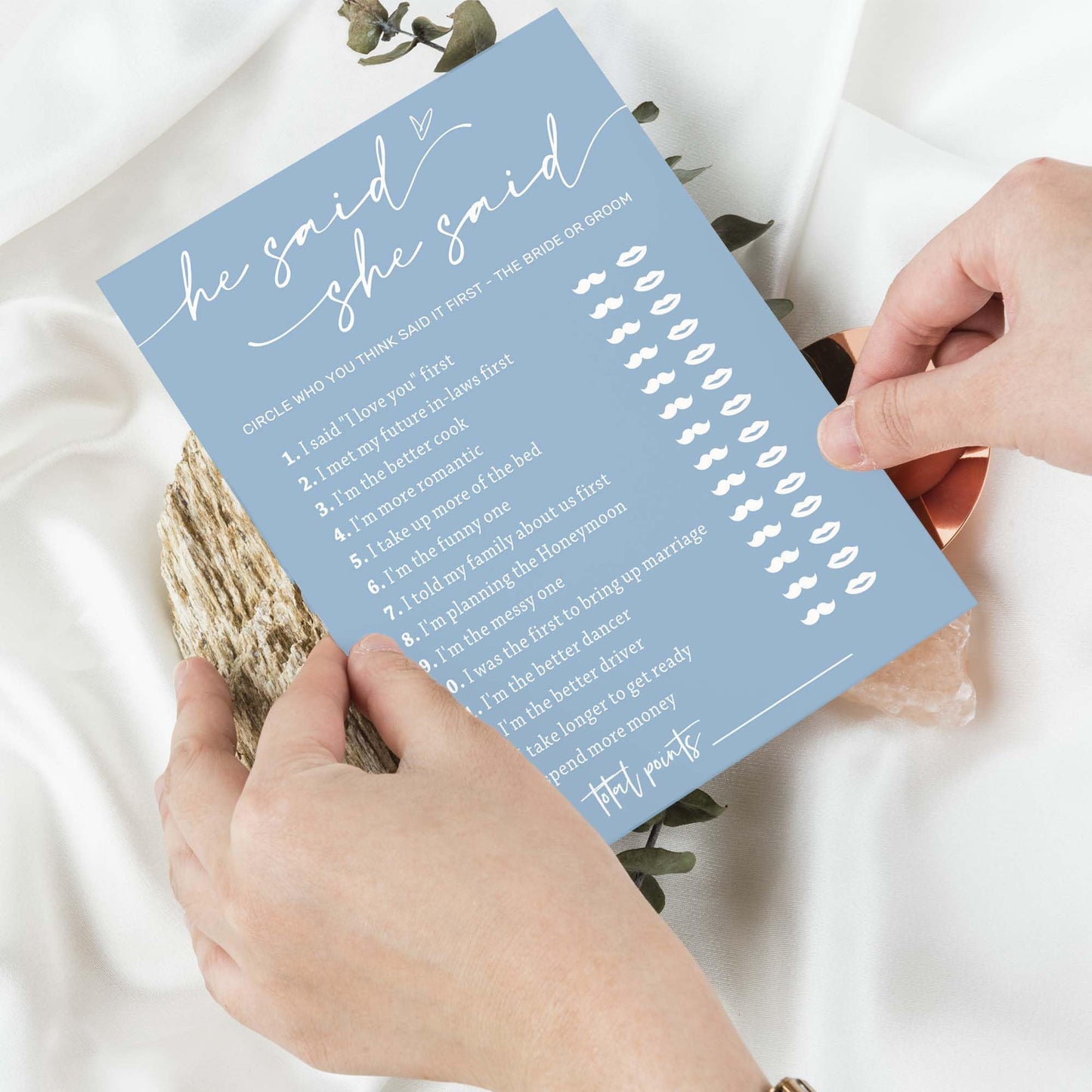 Bridal Shower Games Cards, Guest Who Said It, He Said She Said Game Cards, Bridal Shower Games 25 Guests, Engagement Party Weddi